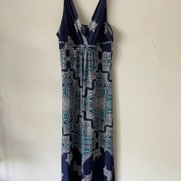 chinese dress ladies Melynnco Women's 3/4 Sleeve Faux Wrap V Neck Long Maxi Dress Casual Fall  Large Solid Navy at Amazon Women's Clothing store